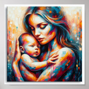 Bold and Colourful Motherhood Art Poster