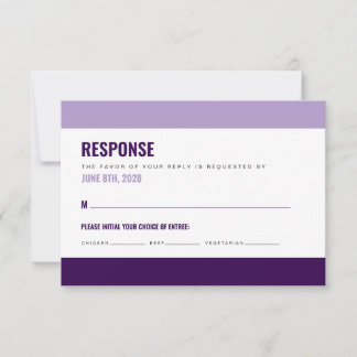 Bold and Colourful RSVP Card