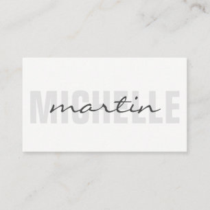Bold and Cursive Text Business Card