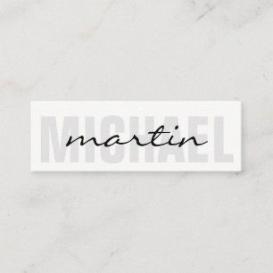 Bold and Cursive Text Mini Business Card