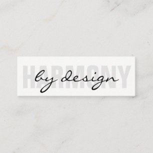 Bold and Cursive Text Mini Business Card
