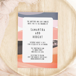 Bold and Edgy Orange Wedding Invitation
