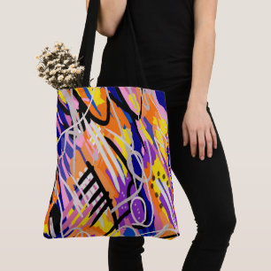 Bold and Expressive Abstract Art Tote Bag