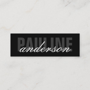Bold and Fancy Text Mini Business Card