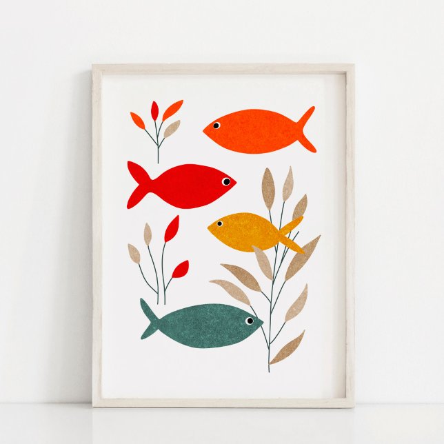 Bold and Modern Fish Collage Art Poster (Creator Uploaded)