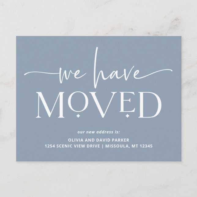 Bold and Modern | Moving Announcement Postcard (Front)