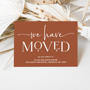 Bold and Modern Moving Announcement Postcard