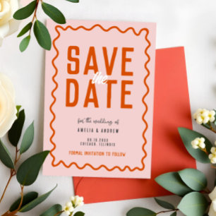 Bold and Modern Wedding Save The Date