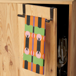 bold and punchy  retro-modern vibe tea towel