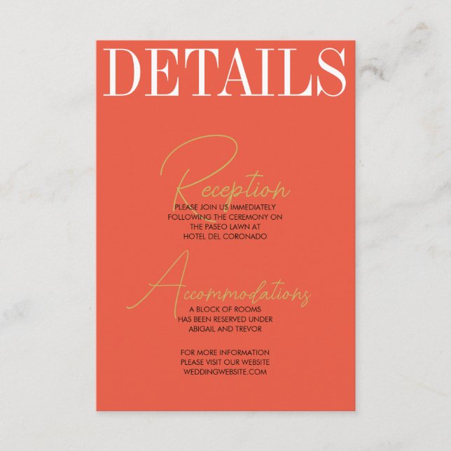 Bold and Retro Enclosure Card (Front)