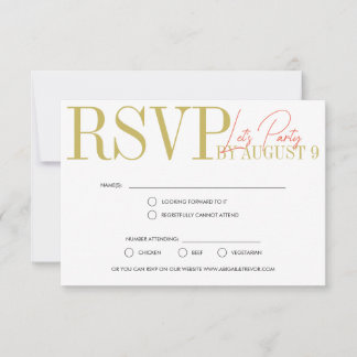 Bold and Retro RSVP Card
