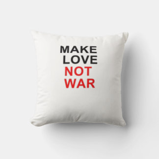 Bold Anti War Slogan Graphic Cushion