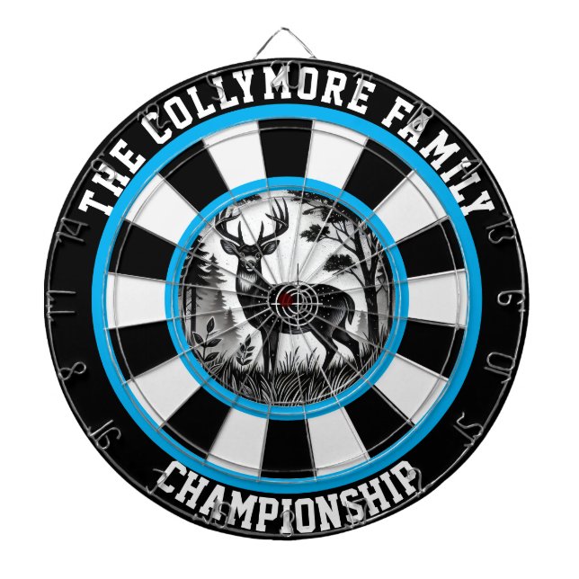 Bold Antlered Deer Wall Art Dartboard (Front)