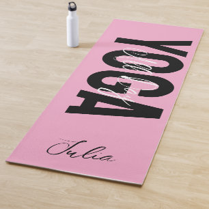 Bold Any Colour Personalised Name Yoga Mat