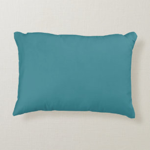 Bold Aqua Solid Colour Pairs Satin Rolling Surf Decorative Cushion