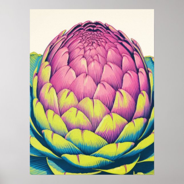 Bold Artichoke Beauty Poster (Front)