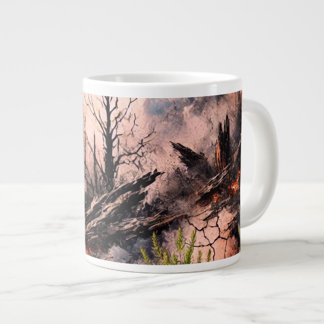 Bold Artistic Ceramic Coffee Mug (Front Right)