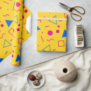 Bold Artistic Chic Contemporary Wedding Thank You Wrapping Paper