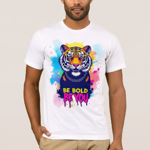 Bold Artistic Illustration of a Tiger T-Shirt