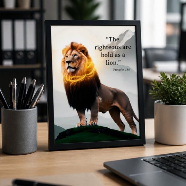 Bold as a Lion Proverbs 28:1 Poster (Creator Uploaded)