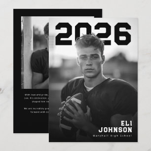Bold Athletic Graduation PhotoPop Announcement