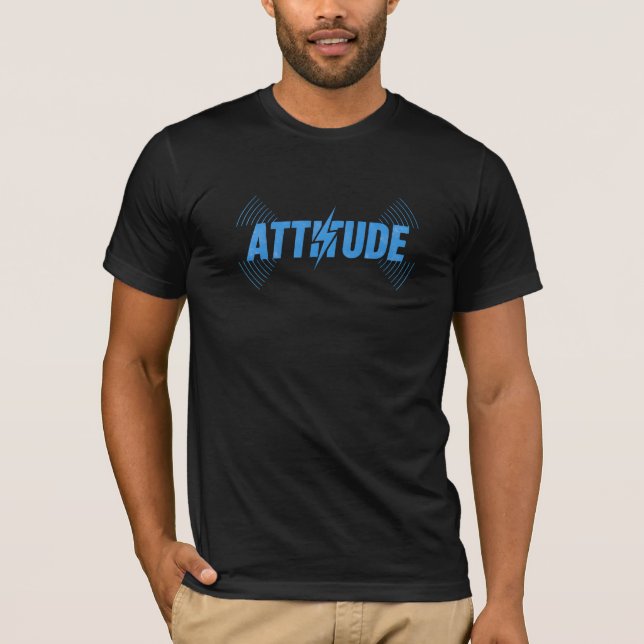 Bold Attitude Lightning Bolt Statement T-Shirt  (Front)