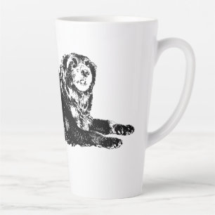 Bold Autumn Dog Lines on Morning Mug