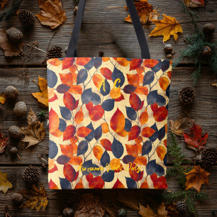 Bold Autumn Leaves with Warm Fall Vibes Tote Bag