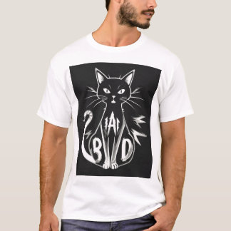Bold BAD Cat Art T-Shirt