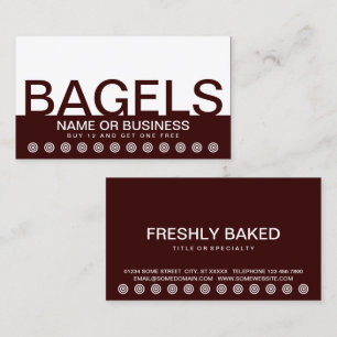 bold BAGELS customer loyalty card