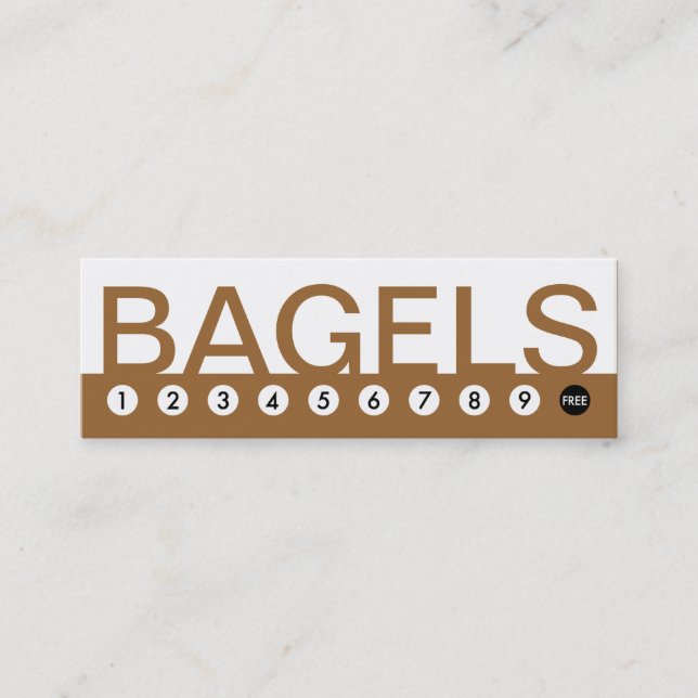 bold BAGELS customer loyalty Card (Front)