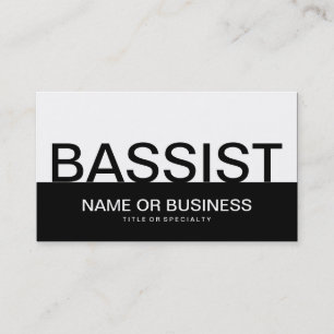 bold BASSIST Business Card