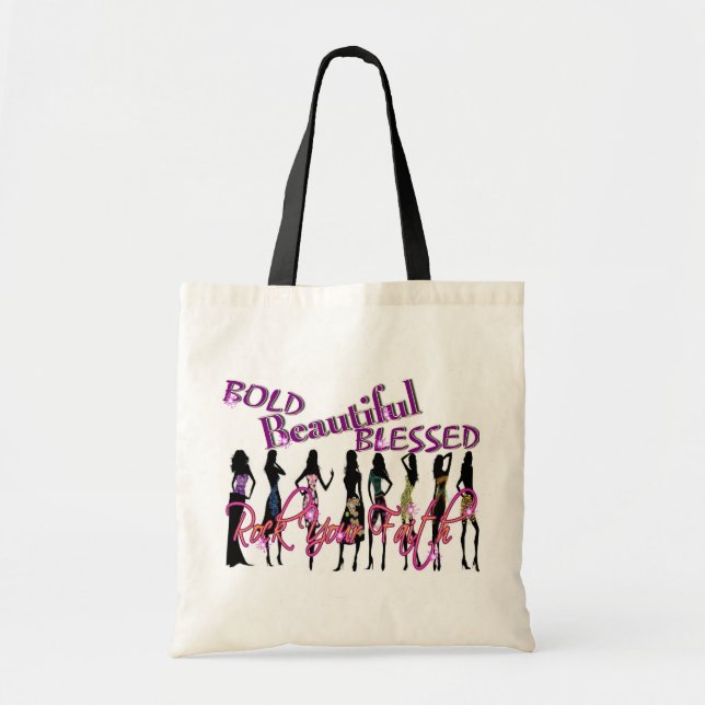 Bold, Beautiful, & Blessed Tote Bag (Front)