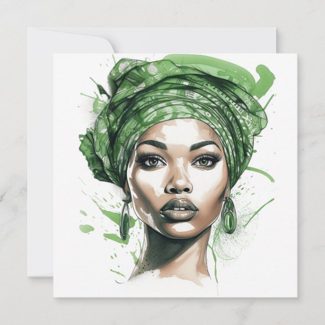 Bold & Beautiful: Empowering Women Pop Art Card (Front)