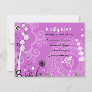 BOLD & BEAUTIFUL FLORAL Bat Mitzvah Reply Card