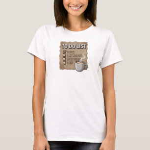 Bold & Beautiful Pink COFFEE PLAY WITH CAT T-Shirt