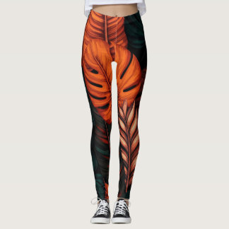 Bold & Beautiful: Tropical Leaf Print Leggings