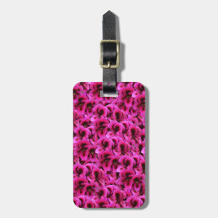 "Bold Beauty: Tight Magenta Geranium Flowers Luggage Tag