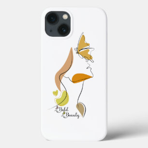 Bold Beauty Women Empowerment Face Line Art Quotes iPhone 13 Case