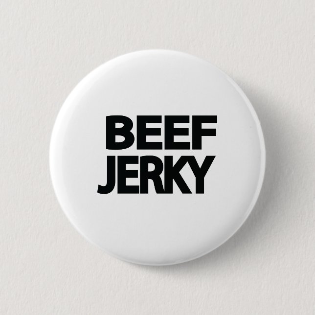 Bold Beef Jerky Typography  6 Cm Round Badge (Front)