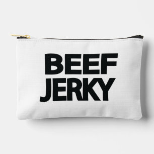Bold Beef Jerky Typography  Accessory Pouch