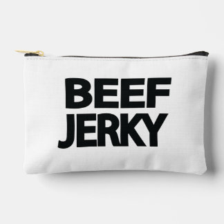 Bold Beef Jerky Typography Accessory Pouch