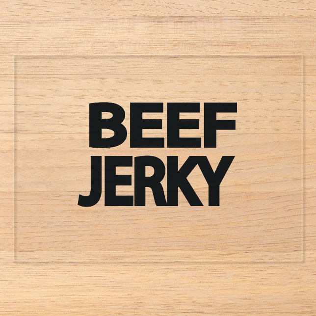Bold Beef Jerky Typography  Acrylic Invitations (Front)