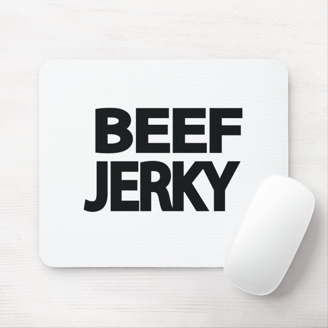 Bold Beef Jerky Typography  Mouse Pad (With Mouse)