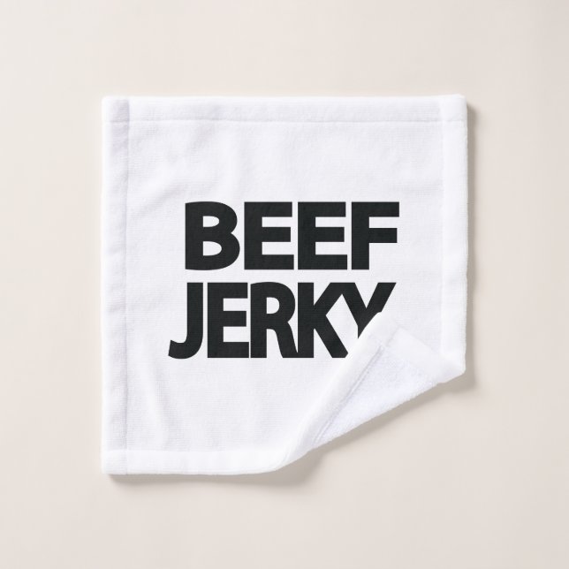 Bold Beef Jerky Typography  Wash Cloth (Wash Cloth)