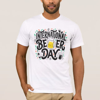 Bold Beer Day Lettering for Trendy T Shirt Design
