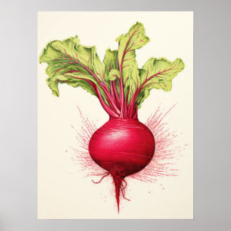Bold Beet: A Burst of Nature Poster