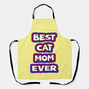 Bold Best Cat Mum Ever Fun Typography Apron