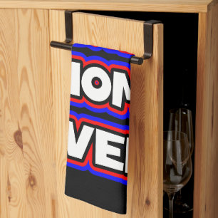Bold Best Cat Mum Ever Fun Typography Tea Towel