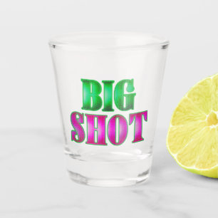 Bold “Big Shot” Green & Pink Shot Glass